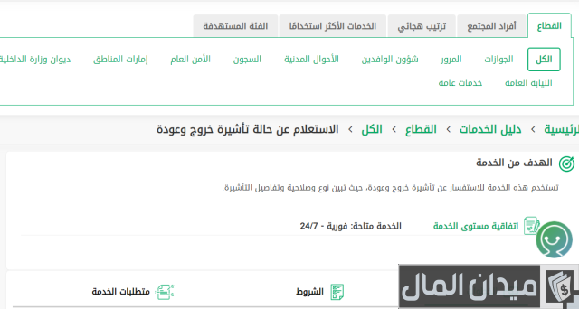 مدة صلاحية تأشيرة خروج وعودة متعددة