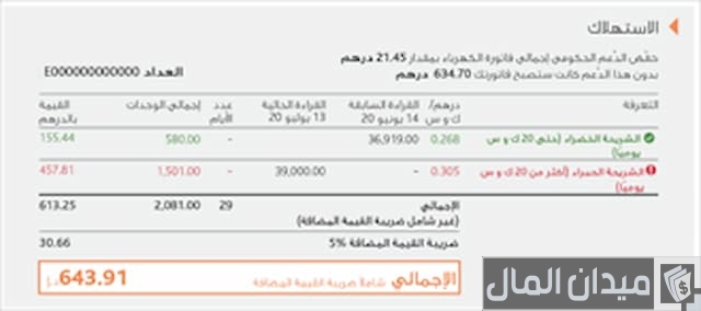 الاستعلام عن فاتورة الماء والكهرباء