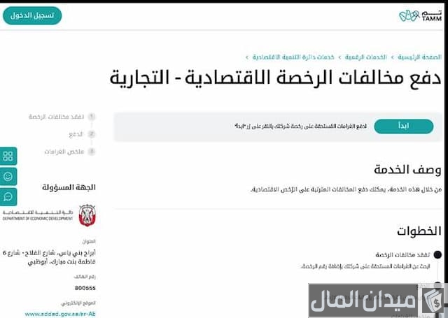 مخالفات الرخص التجارية أبوظبي 