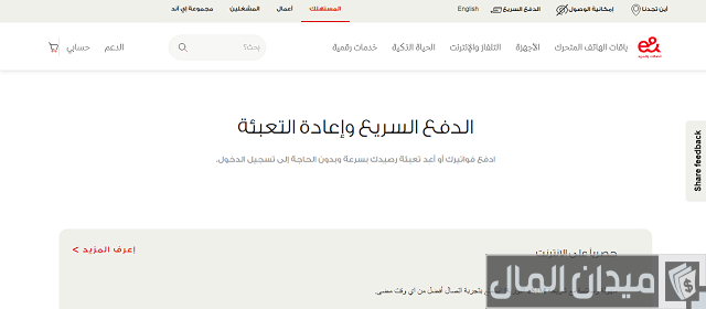 دفع فاتورة اتصالات الإمارات عبر الإنترنت