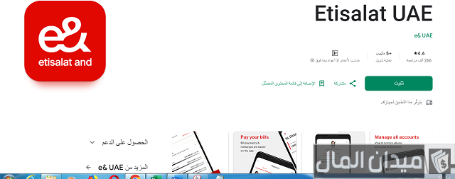 دفع فاتورة اتصالات الإمارات عبر الإنترنت