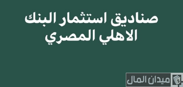 صناديق الاستثمار في البنك الأهلي المصري صناديق الاستثمار في البنك الأهلي المصري
