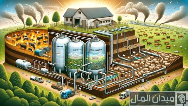 غاز الميثان من روث الحيوانات