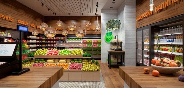 ديكور سوبر ماركت صغير