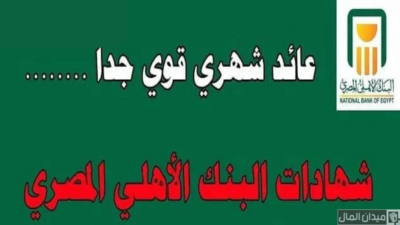 مميزات وعيوب شهادات البنك الأهلي المصري ذات العائد الشهري